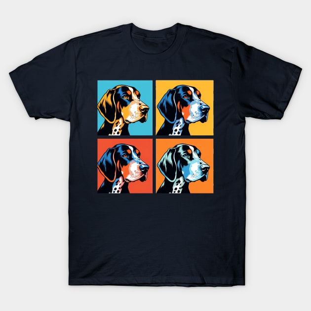 Bluetick Coonhound Pop Art - Dog Lovers T-Shirt by PawPopArt